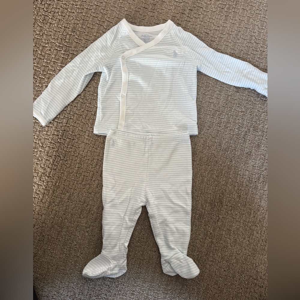 Ralph Lauren White Striped Kids Matching Set